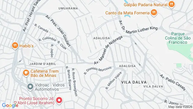 Mapa do bairro Adalgisa, Osasco - SP