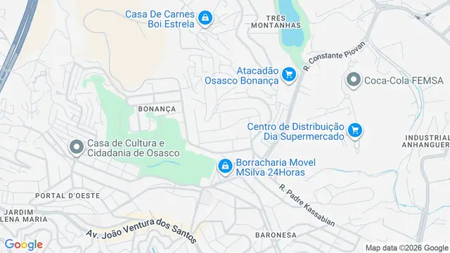 Mapa do bairro Bonança, Osasco - SP