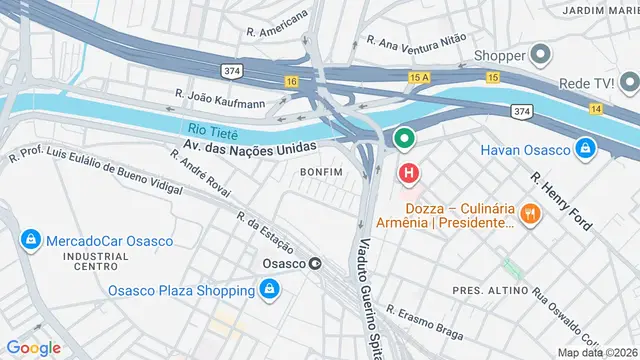 Mapa do bairro Bonfim, Osasco - SP