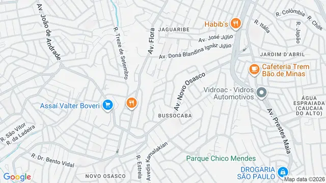 Mapa do bairro Bussocaba, Osasco - SP