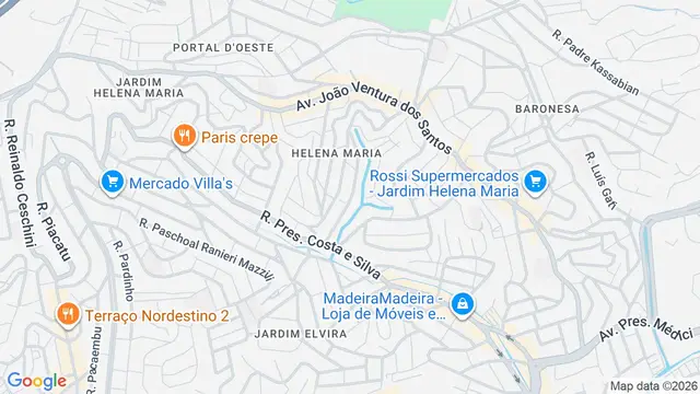 Mapa do bairro Helena Maria, Osasco - SP