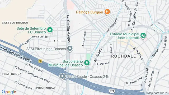 Mapa do bairro I.A.P.I, Osasco - SP