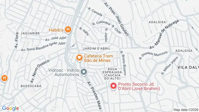 Mapa do bairro Jardim D'Abril, Osasco - SP