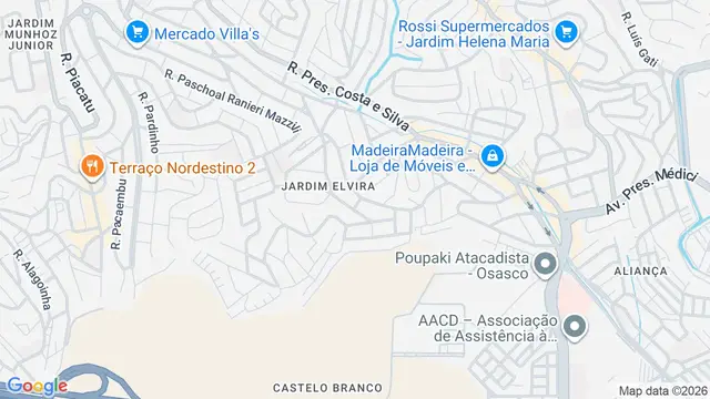 Mapa do bairro Jardim Elvira, Osasco - SP