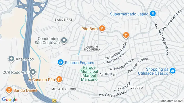 Mapa do bairro Jardim Nogueira, Osasco - SP