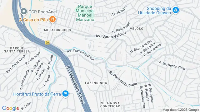 Mapa do bairro Jardim Paulista, Osasco - SP