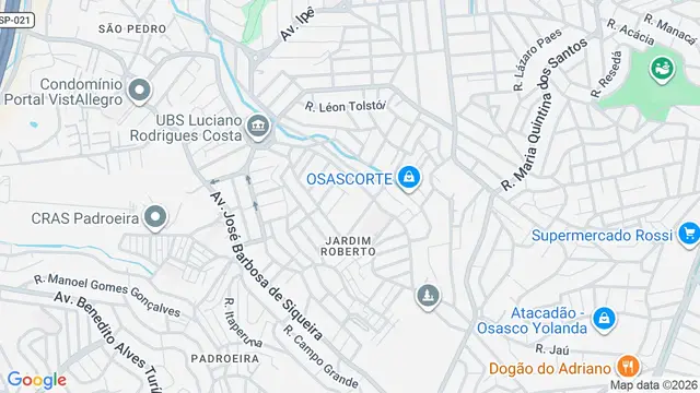 Mapa do bairro Jardim Roberto, Osasco - SP