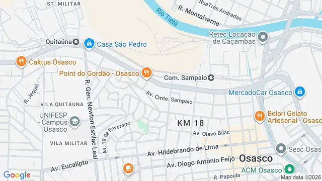 Mapa do bairro Km 18, Osasco - SP