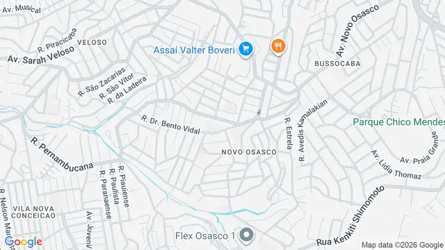 Mapa do bairro Novo Osasco, Osasco - SP