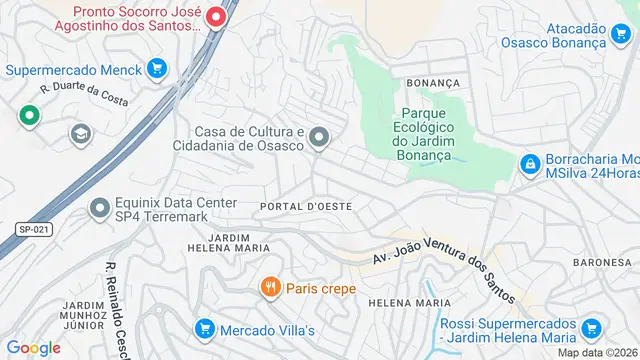 Mapa do bairro Portal D'Oeste, Osasco - SP