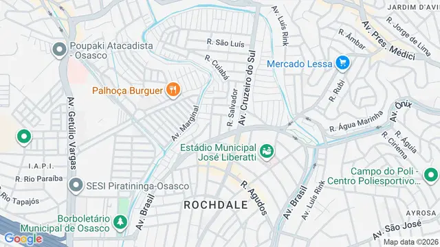 Mapa do bairro Rochdale, Osasco - SP