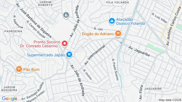 Mapa do bairro Santo Antônio, Osasco - SP