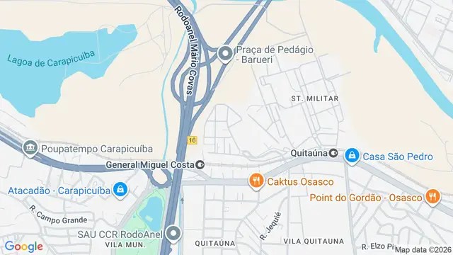 Mapa do bairro Setor Militar, Osasco - SP