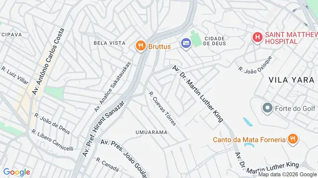 Mapa do bairro Umuarama, Osasco - SP
