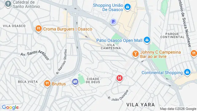 Mapa do bairro Vila Campesina, Osasco - SP