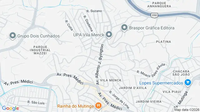 Mapa do bairro Vila Menck, Osasco - SP
