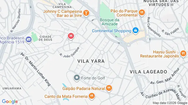 Mapa do bairro Vila Yara, Osasco - SP